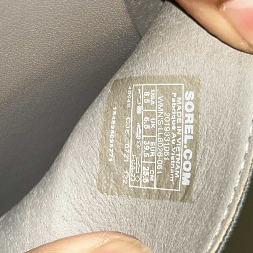 SOREL "ROAMING" EASY SLIDE SANDALS SIZE 8.5 GRAY - Picture 4 of 4
